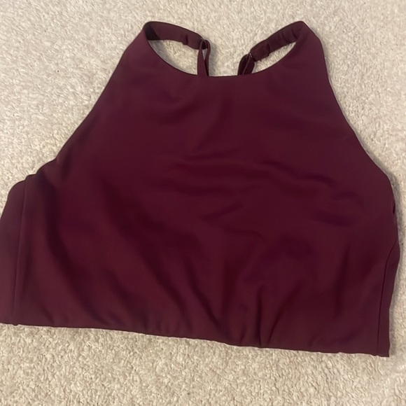 Girlfriend Collective - Plum Topanga Halter Bra small - Picture 3 of 5